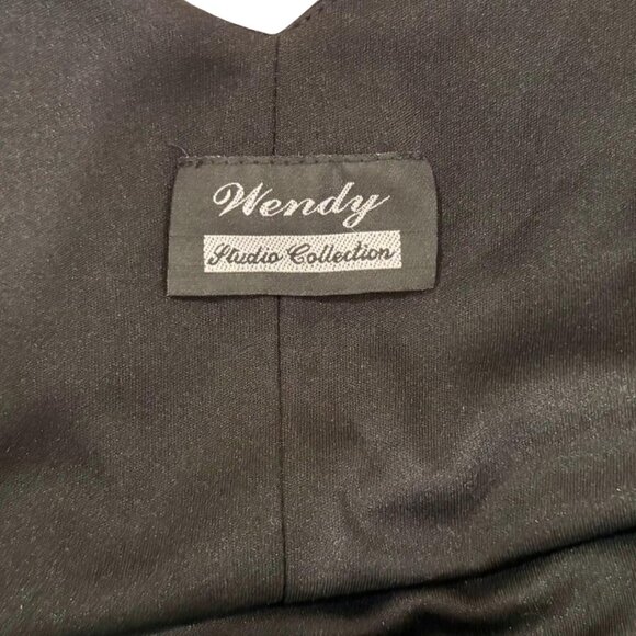 Vintage Black V-Neck Sheer Slit Maxi Dress Small Size - Picture 4 of 4